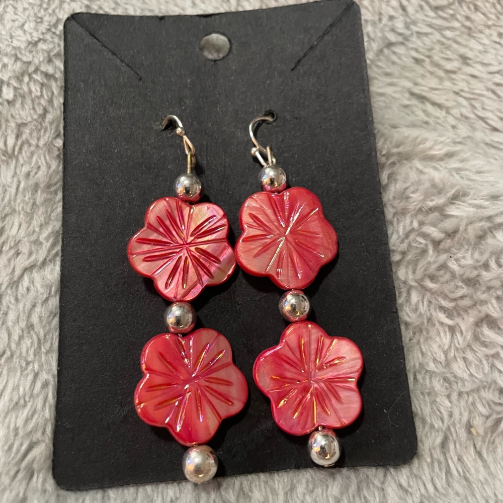 Floral Pink Earrings